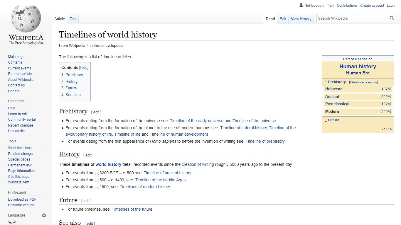 Timelines of world history - Wikipedia