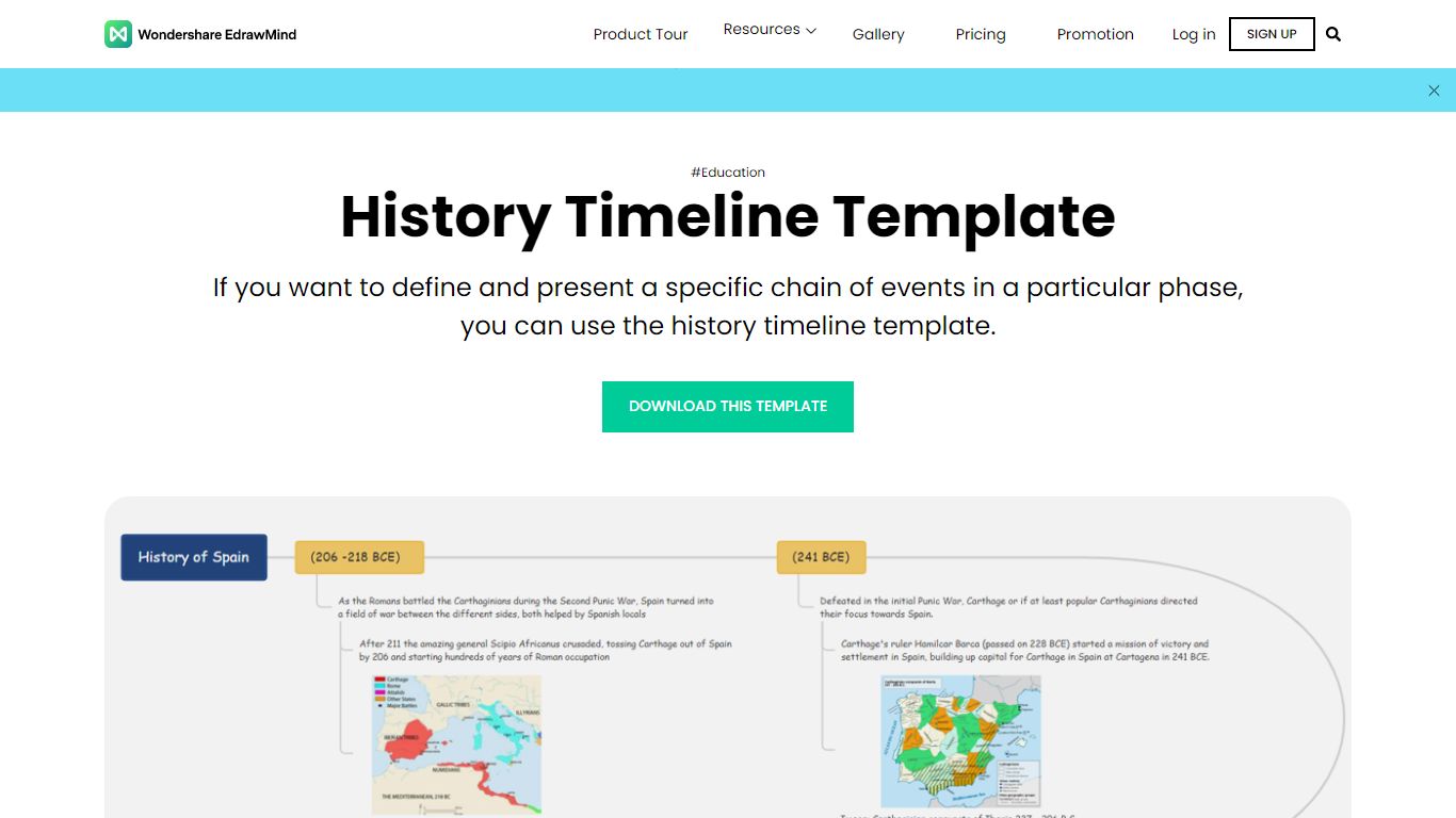 Free History Timeline Template & Examples | EdrawMind